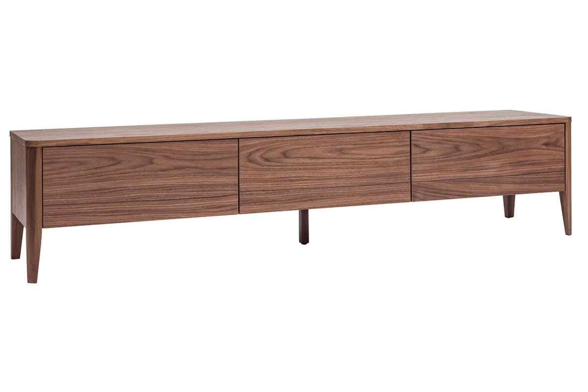 Miliboo Vintage TV-Möbel Walnuss-Finish 3 Schubladen B180 cm BENJA* Tv-lowboards