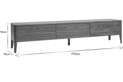 Miliboo Vintage TV-Möbel Walnuss-Finish 3 Schubladen B180 cm BENJA* Tv-lowboards
