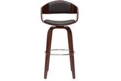 Miliboo Vintage-Barhocker drehbar 360° Walnuss H67cm GAO* Barhocker