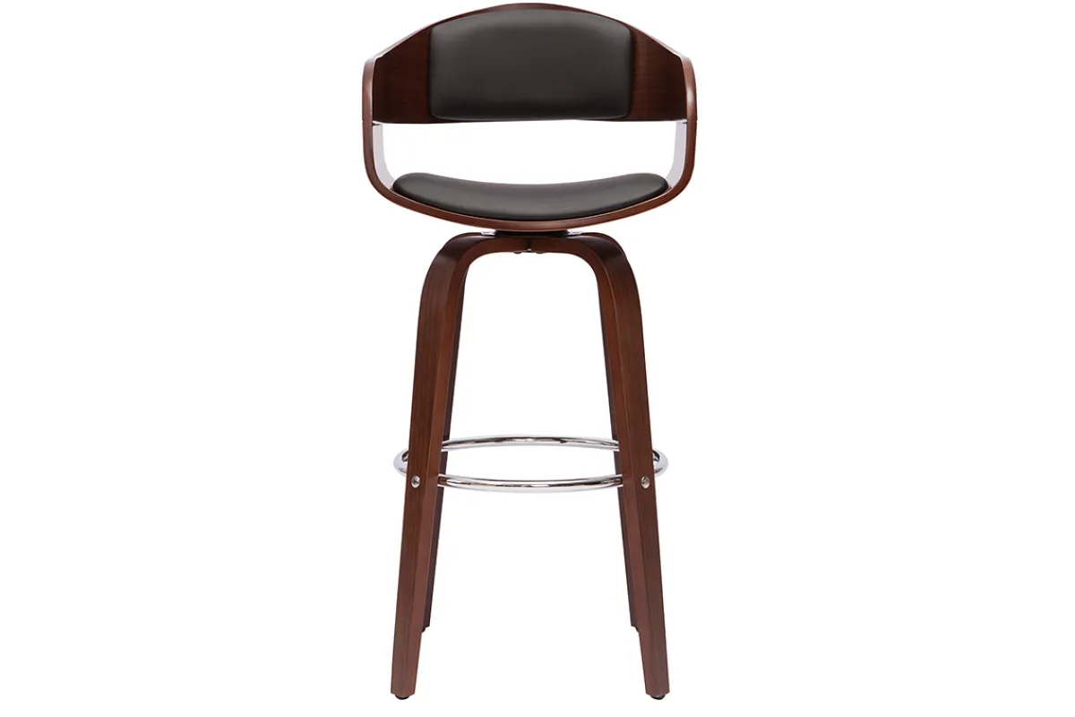 Miliboo Vintage-Barhocker drehbar 360° Walnuss H67cm GAO* Barhocker