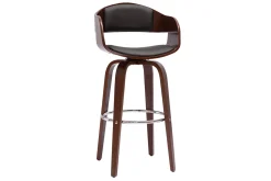 Miliboo Vintage-Barhocker drehbar 360° Walnuss H67cm GAO* Barhocker