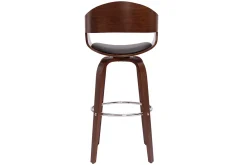 Miliboo Vintage-Barhocker drehbar 360° Walnuss H67cm GAO* Barhocker