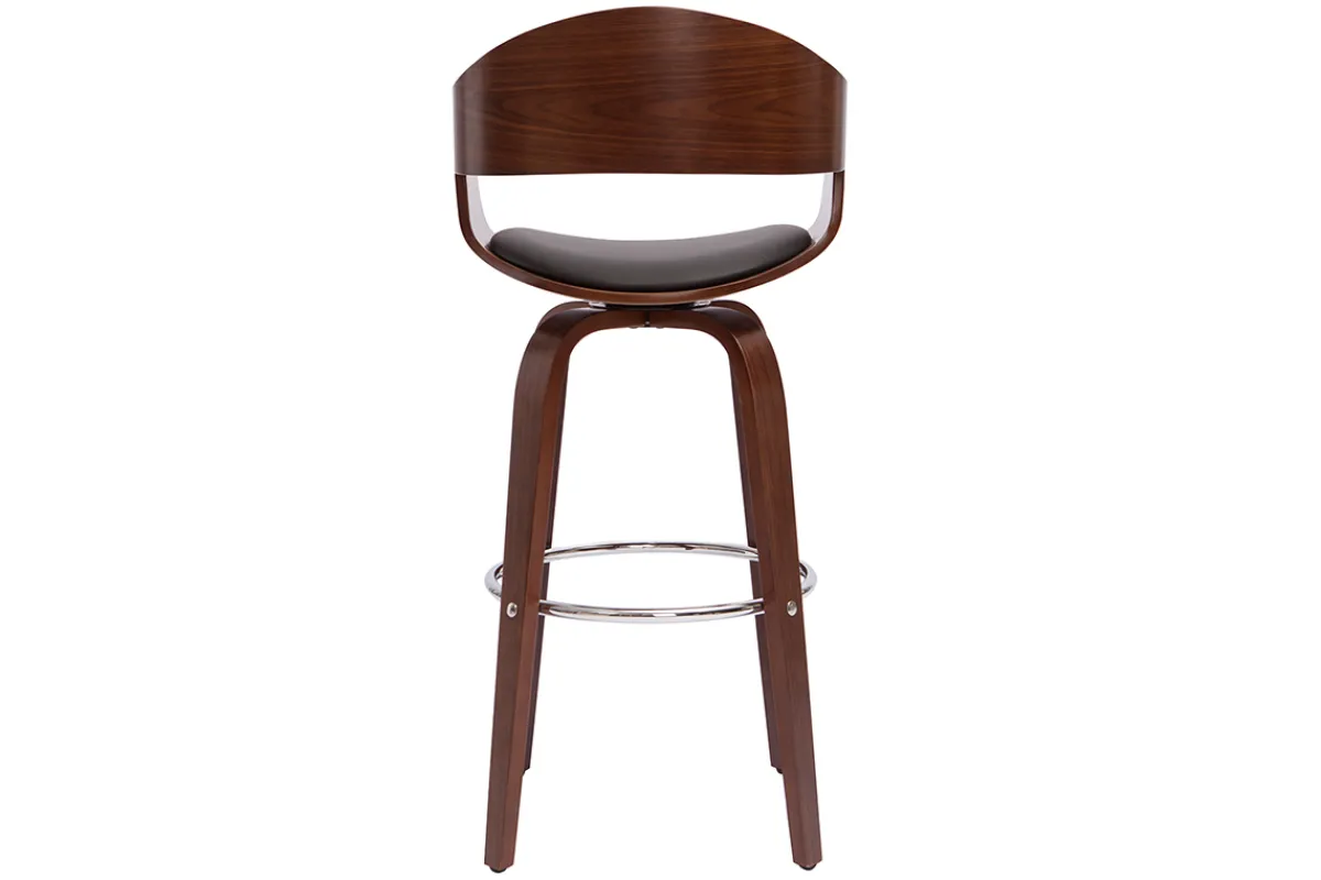 Miliboo Vintage-Barhocker drehbar 360° Walnuss H67cm GAO* Barhocker