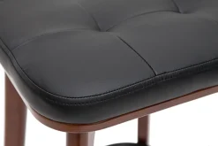 Miliboo Vintage-Barhocker in Schwarz und dunkles Holz 65 cm (2er-Set) GRAMMA* Barhocker