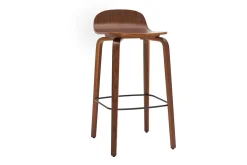 Miliboo Vintage-Barhocker Walnussfarben H68 cm (2er-Set) OBRA* Barhocker