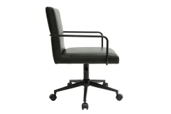 Miliboo Vintage-Bürostuhl aus Polyurethan und Metall in Schwarz FLOKI* Bürostühle|Bürostuhl Zum Kleinen Preis