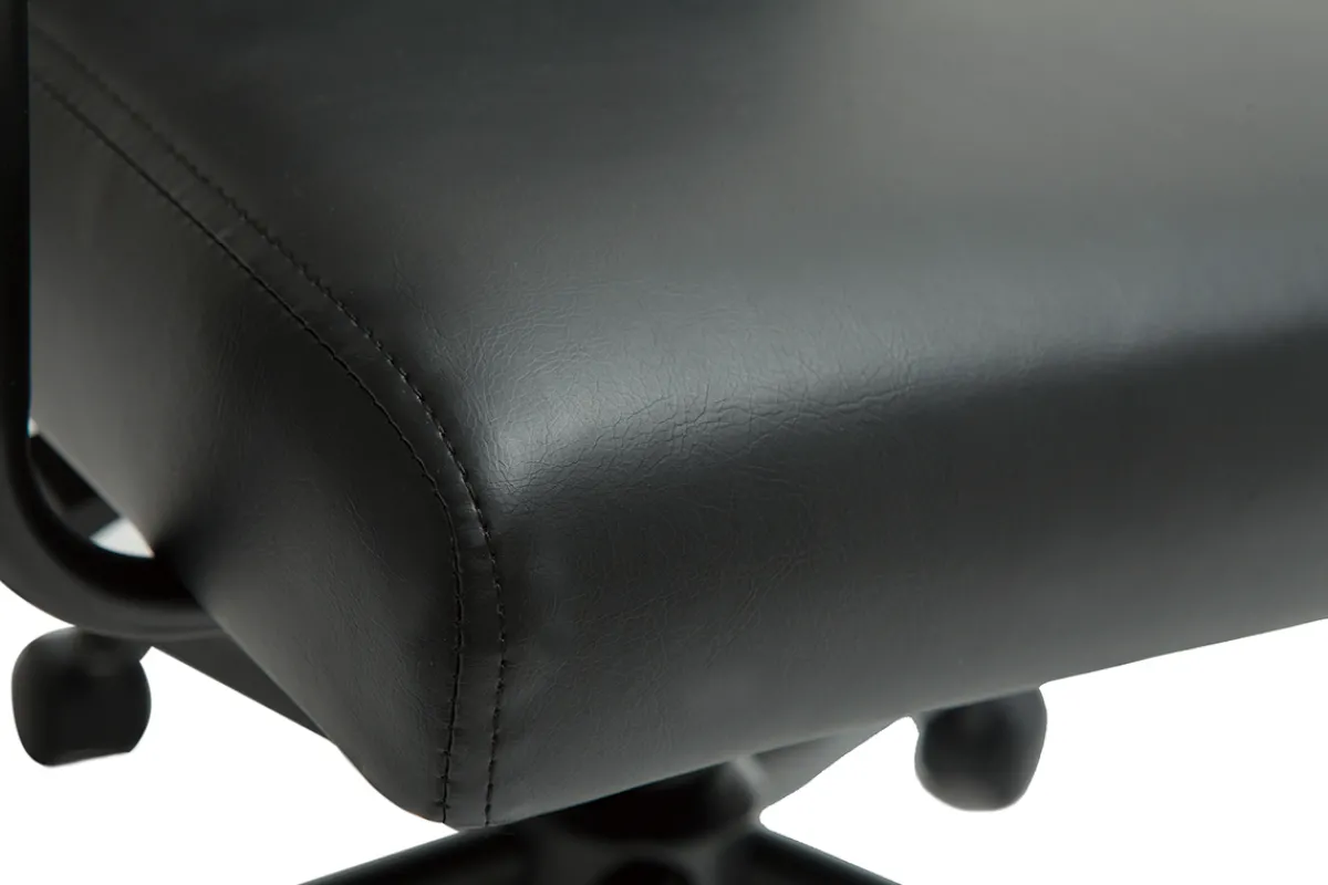 Miliboo Vintage-Bürostuhl aus Polyurethan und Metall in Schwarz FLOKI* Bürostühle|Bürostuhl Zum Kleinen Preis