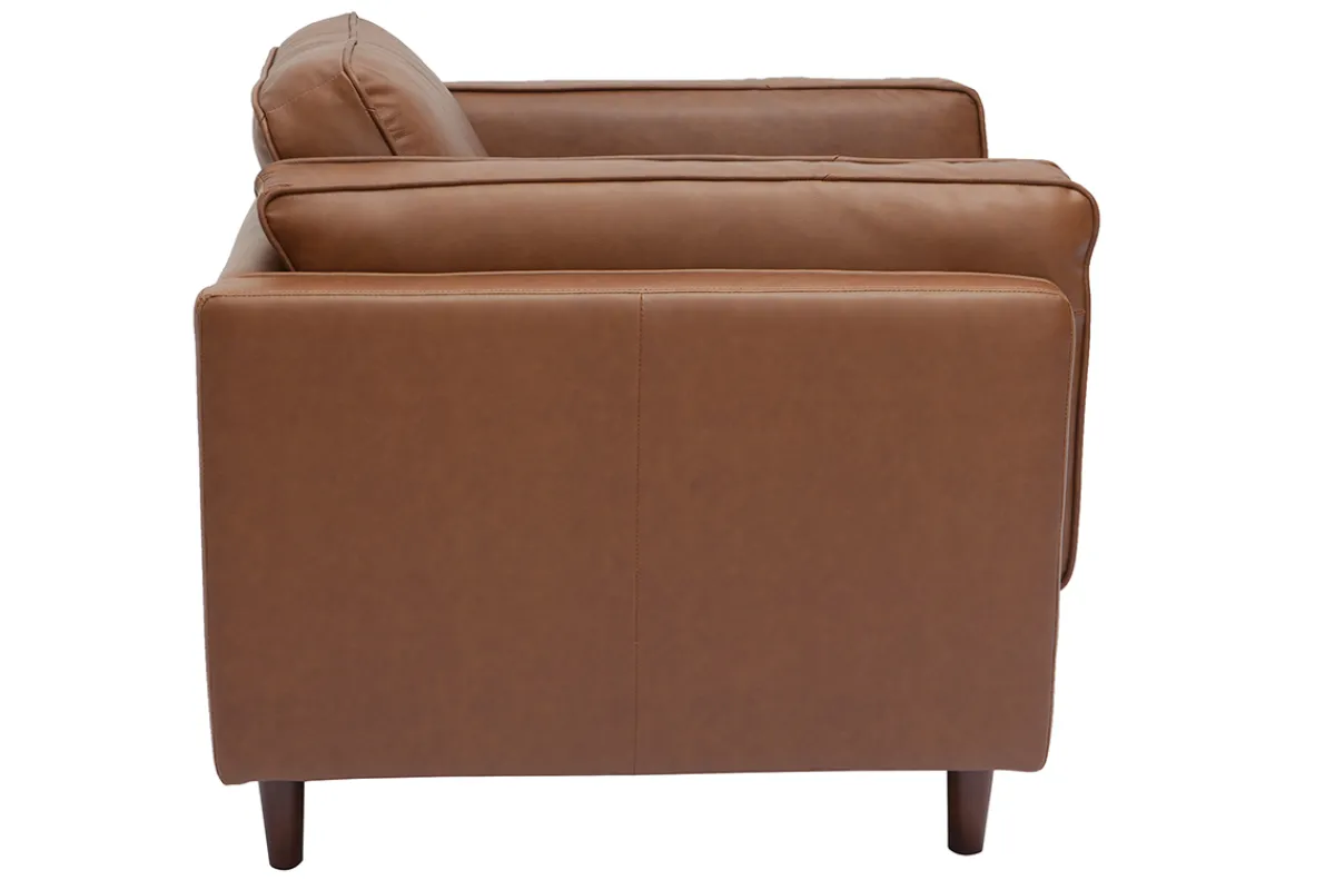 Miliboo Vintage-Ledersessel aus braunem Büffelleder BRADLEY* Design-sessel|Sessel