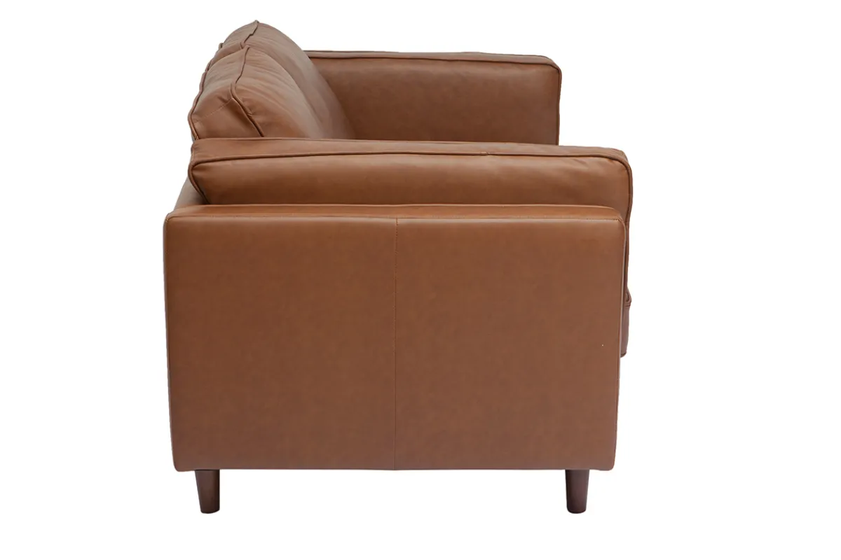 Miliboo Vintage-Ledersofa braun 2-Sitzer BRADLEY* Ledersofas