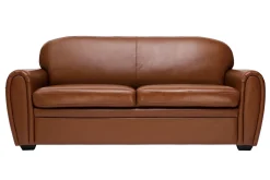 Miliboo Vintage-Ledersofa braun 3-Sitzer CLUB* Ledersofas