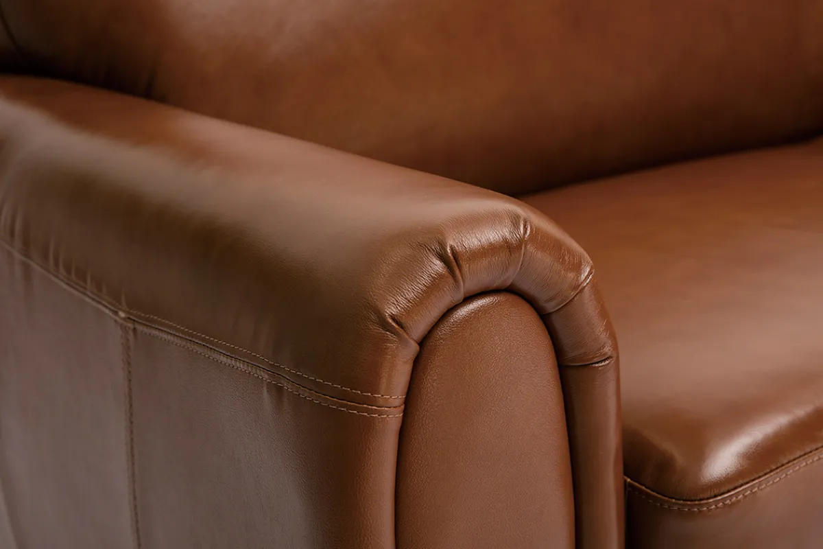 Miliboo Vintage-Ledersofa braun 3-Sitzer CLUB* Ledersofas