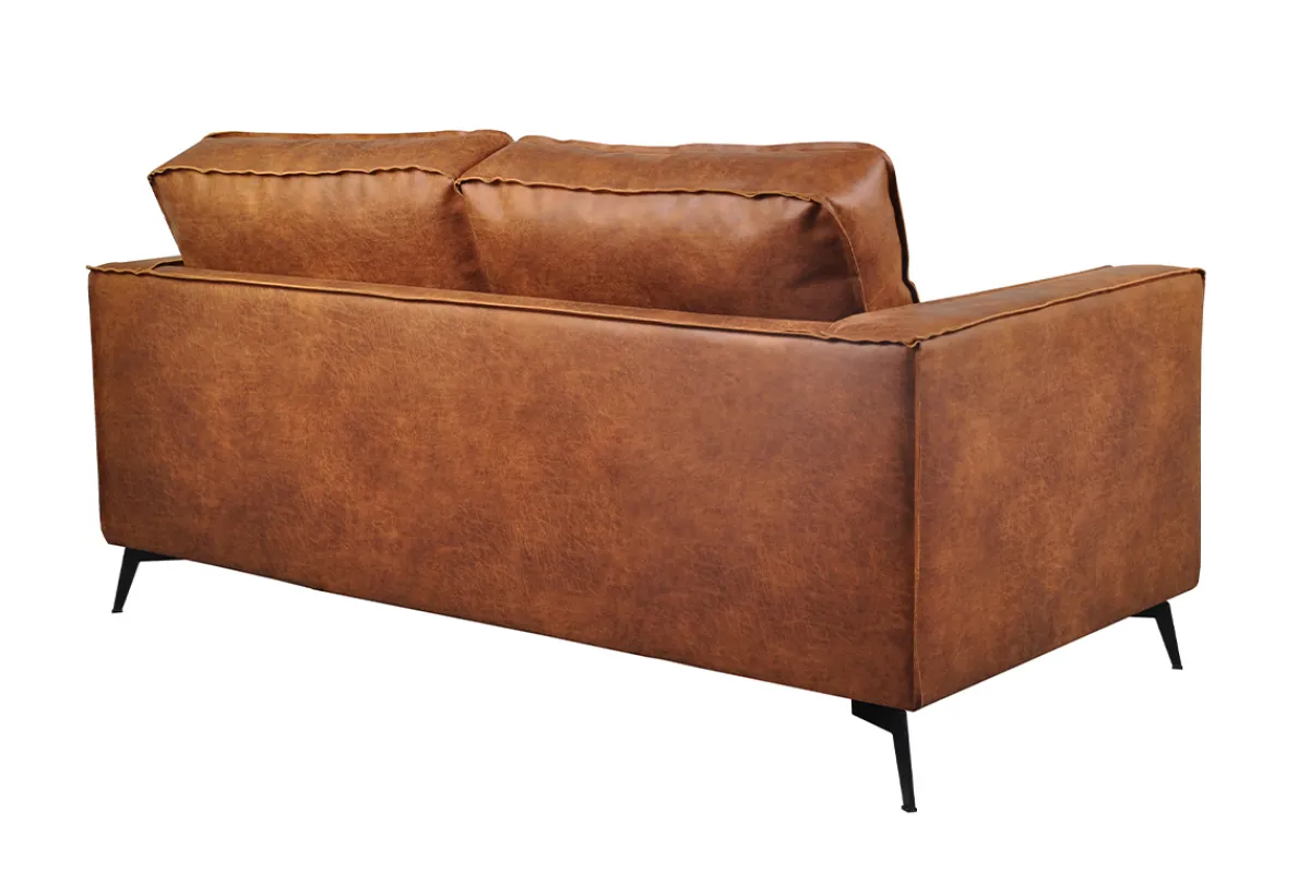 Miliboo Vintage-Ledersofa 2-Sitzer cognacfarben SONNY* Ledersofas