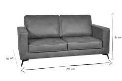 Miliboo Vintage-Ledersofa 2-Sitzer cognacfarben SONNY* Ledersofas