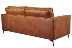 Miliboo Vintage-Ledersofa 3-Sitzer cognacfarben SONNY* Ledersofas