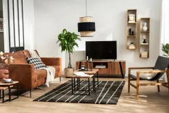 Miliboo Vintage-Ledersofa 3-Sitzer cognacfarben SONNY* Ledersofas