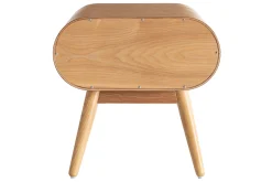 Miliboo Vintage-Nachttisch mit Schublade aus hellem Holz B45 cm (2er-Set) BJORG* Nachttische