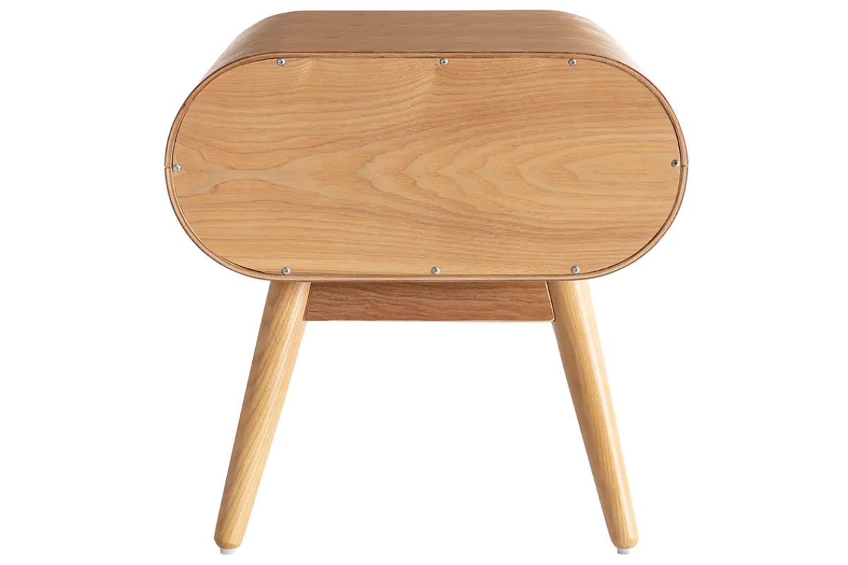 Miliboo Vintage-Nachttisch mit Schublade aus hellem Holz B45 cm (2er-Set) BJORG* Nachttische