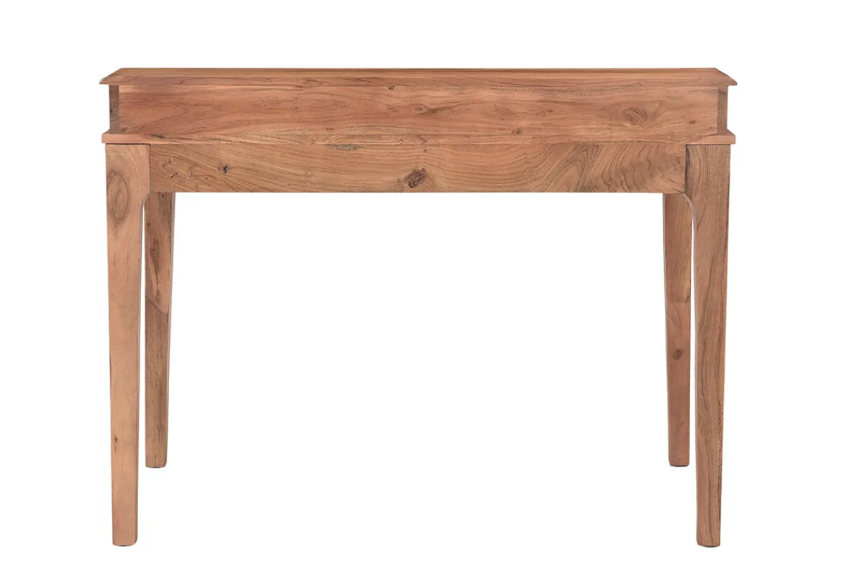 Miliboo Vintage-Schreibtisch aus massivem Akazienholz mit Fach und Schubladen B115 cm GARY* Design-schreibtische