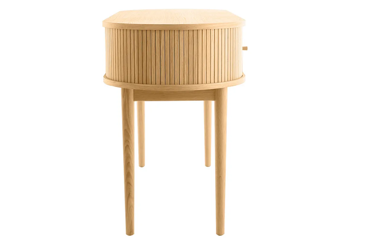Miliboo Vintage-Schreibtisch Eichenfurnier mit Füßen aus massiver Eiche EPIC* Design-schreibtische