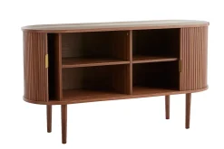 Miliboo Vintage-Sideboard aus dunklem Walnussfurnier mit 2 Schiebetüren B138 cm EPIC* Sideboards