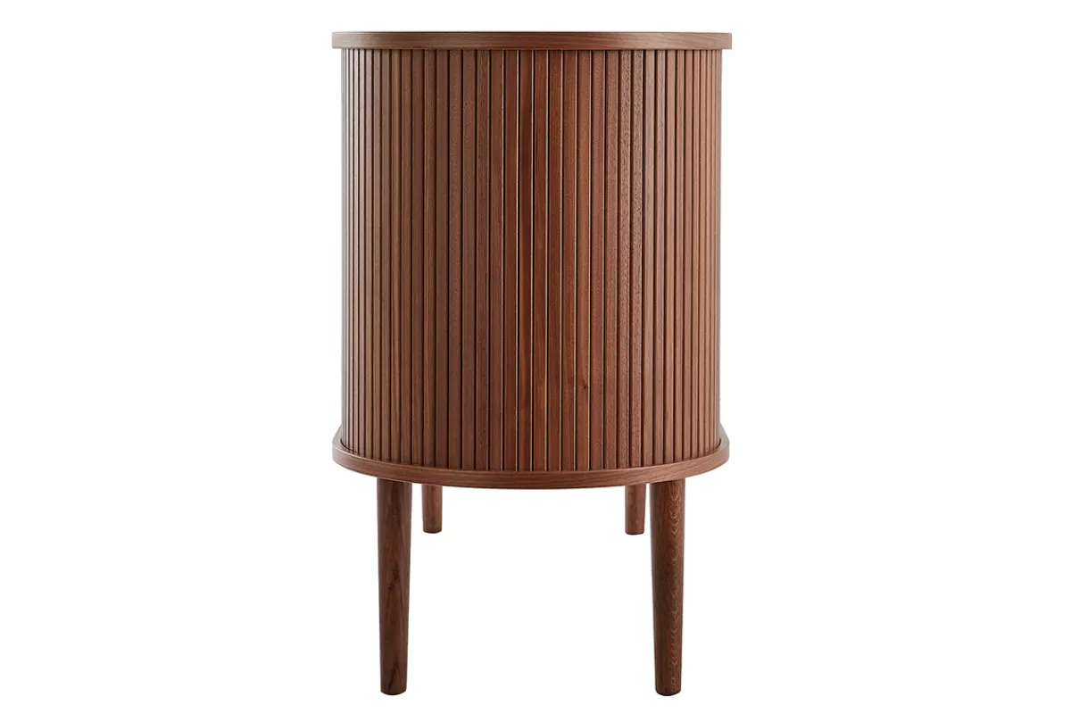 Miliboo Vintage-Sideboard aus dunklem Walnussfurnier mit 2 Schiebetüren B138 cm EPIC* Sideboards