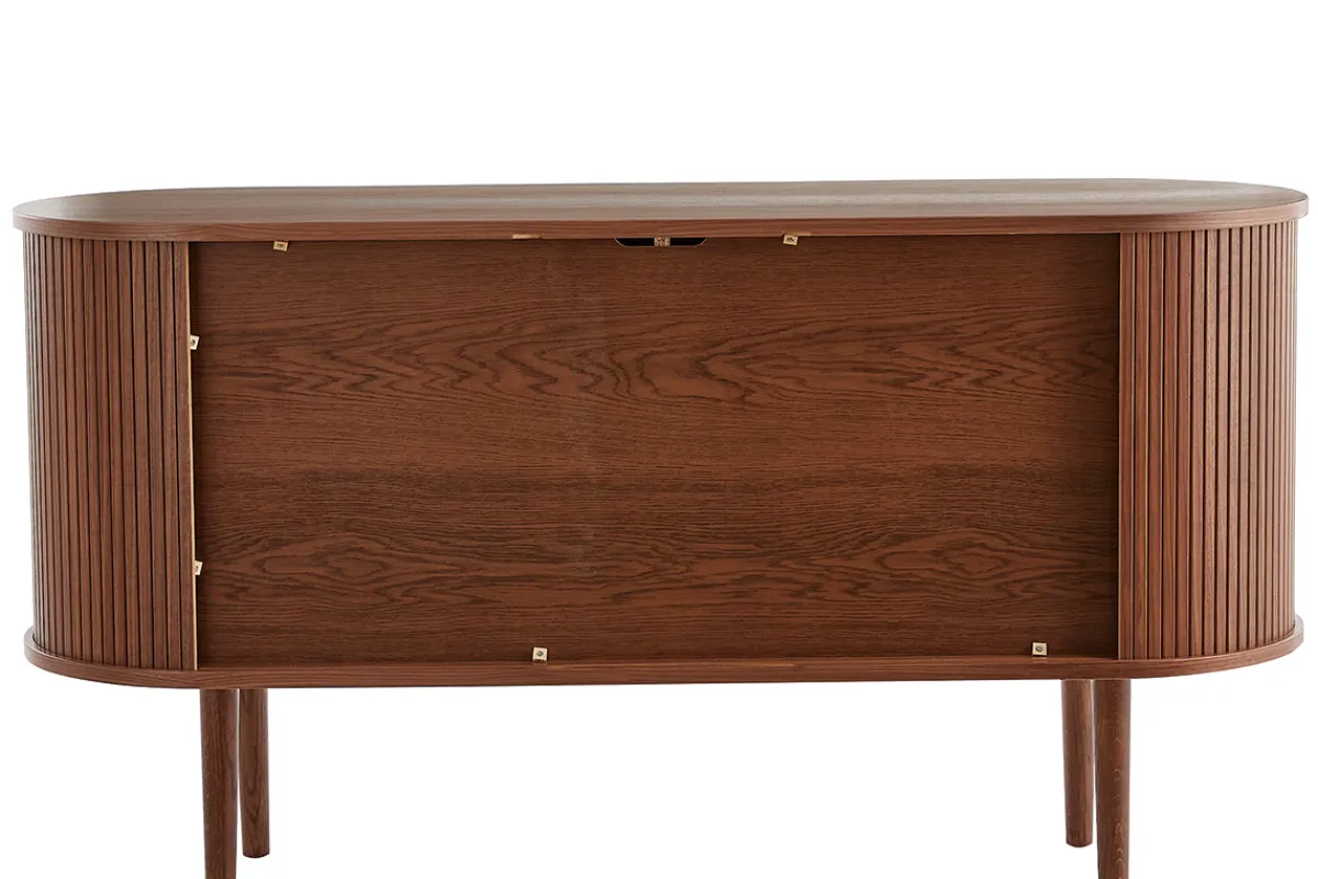 Miliboo Vintage-Sideboard aus dunklem Walnussfurnier mit 2 Schiebetüren B138 cm EPIC* Sideboards