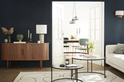 Miliboo Vintage-Sideboard aus dunklem Walnussfurnier mit 2 Schiebetüren B138 cm EPIC* Sideboards