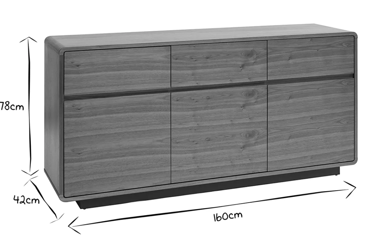 Miliboo Vintage-Sideboard in Nussbaumoptik 160 cm JAKO* Sideboards
