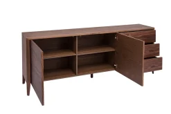 Miliboo Vintage-Sideboard mit 2 Türen und 3 Schubladen Walnussfurnier B180 cm BENJA* Sideboards
