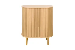 Miliboo Vintage-Sideboard mit Schiebetüren aus hellem Eichenfurnier B70 cm EPIC* Sideboards|Flurmöbel