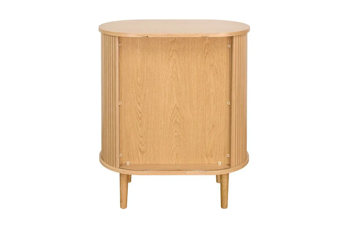 Miliboo Vintage-Sideboard mit Schiebetüren aus hellem Eichenfurnier B70 cm EPIC* Sideboards|Flurmöbel
