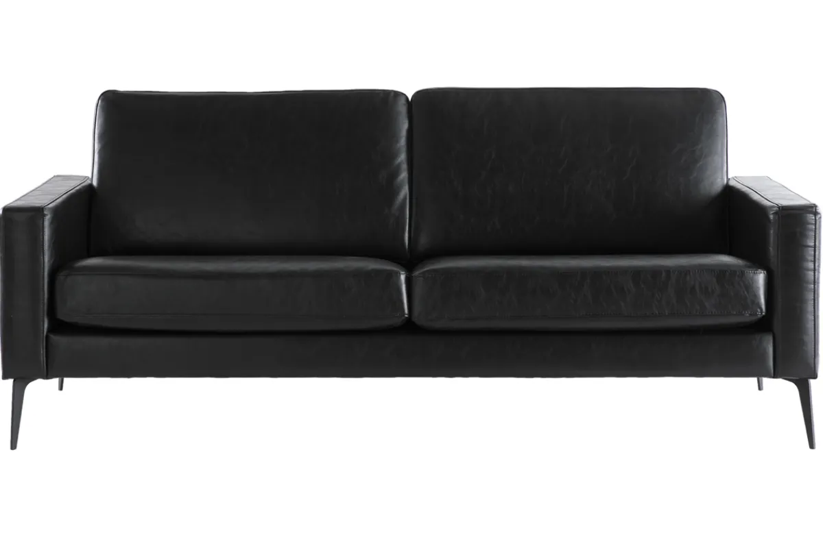 Miliboo Vintage-Sofa Schwarz 3 Sitzplätze RICCI* Design-sofas