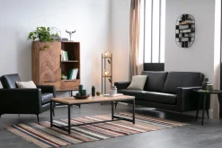 Miliboo Vintage-Sofa Schwarz 3 Sitzplätze RICCI* Design-sofas