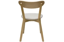 Miliboo Vintage-Stühle aus hellem Holz mit Eichenfurnier und beigem Stoff (2er-Set) DOVE* Design-stühle