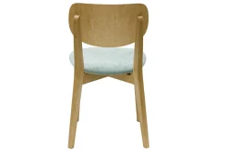 Miliboo Vintage-Stühle aus hellem Holz mit Eichenfurnier und Stoff mit strukturiertem Samteffekt in Seladongrün (2er-Set) LUCIA* Design-stühle