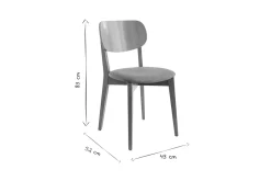 Miliboo Vintage-Stühle aus hellem Holz mit Eichenfurnier und Stoff mit strukturiertem Samteffekt in Seladongrün (2er-Set) LUCIA* Design-stühle