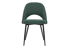 Miliboo Vintage-Stühle aus Stoff mit strukturiertem Samteffekt in Grün und schwarze Metallfüße (2er-Set) COSETTE* Design-stühle