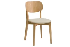 Miliboo Vintage-Stühle Eichenholz und beige Sitzfläche (2er-Set) LUCIA* Design-stühle|Holzstühle