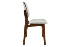Miliboo Vintage-Stühle mit hellgrauem Stoff und dunklem Holz (2er-Set) SOQUETTE* Design-stühle|Holzstühle