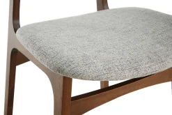 Miliboo Vintage-Stühle mit hellgrauem Stoff und dunklem Holz (2er-Set) SOQUETTE* Design-stühle|Holzstühle