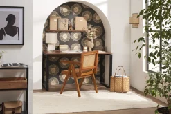 Miliboo Vintage-Stuhl aus massivem Teakholz und Rattangeflecht JANNIE* Design-stühle|Holzstühle
