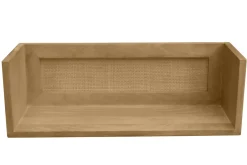 Miliboo Wandregal aus massivem Mangoholz und Rattan-Rohrgeflecht B60 cm ACANGE* Wandregale|Alle Dekoration