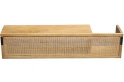 Miliboo Wandregal aus massivem Mangoholz und Rattan-Rohrgeflecht B90 cm ACANGE* Wandregale|Alle Dekoration