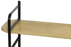 Miliboo Wandregal aus massivem Mangoholz und schwarzem Metall B122 cm AKINA* Bücherregale|Bücherregale
