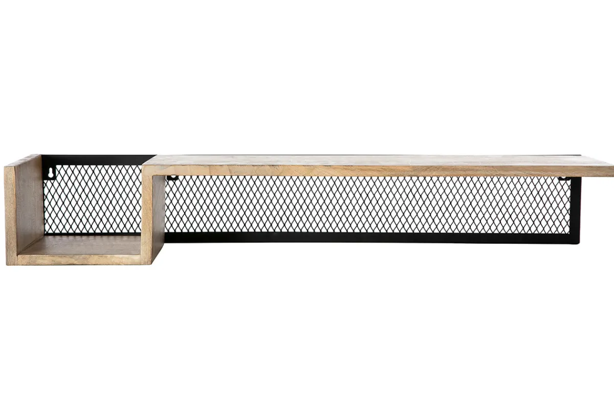 Miliboo Wandregal Industrie-Stil Mangoholz und Metall 90 cm RACK* Bücherregale|Bücherregale