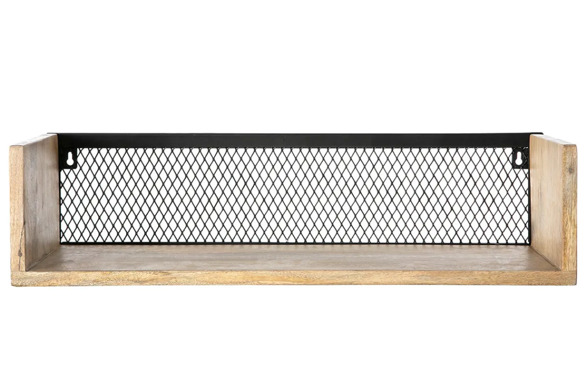 Miliboo Wandregal Industrie-Stil Mangoholz und Metall 60 cm RACK* Bücherregale|Bücherregale