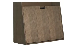 Miliboo Wandschreibtisch mit Ablagen aus dunklem Holz B78 cm GABIN* Design-schreibtische
