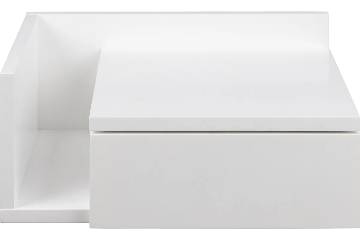 Miliboo Weißer Wand-Nachttisch mit Schublade B40 cm NASTY* Nachttische