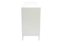 Miliboo Weißes mattes Sideboard mit goldenem Metall 6 Schubladen L120 cm GIANA* Kommoden|Kommoden