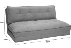 Miliboo Zweisitzer-Relaxsessel aus taupefarbenem Stoff SALLY* Schlafsessel